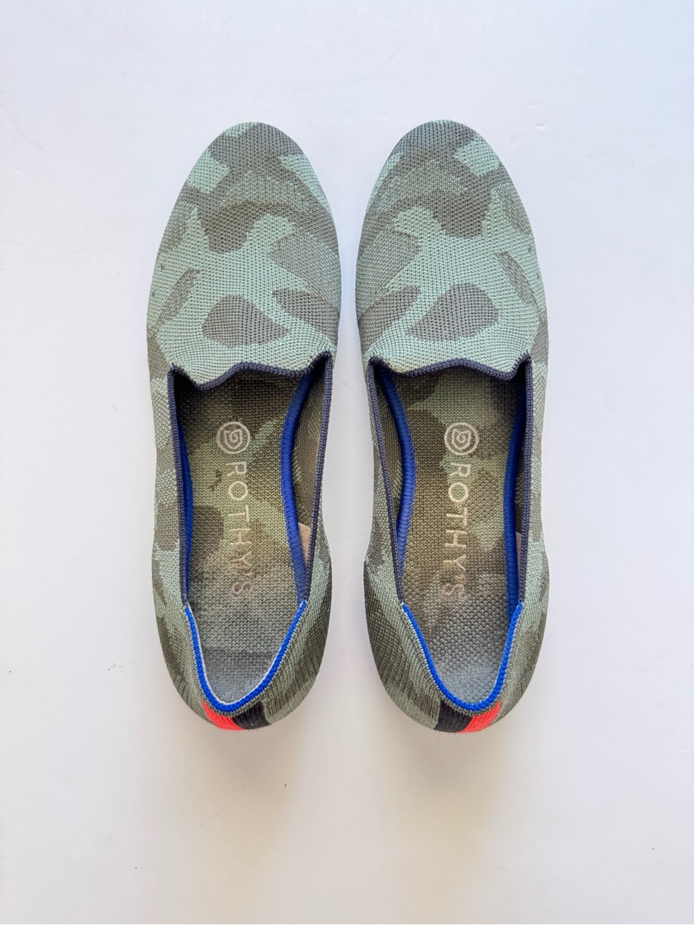 Rothy's The Loafer Slip-On Flats in Olive Camo size 9.5